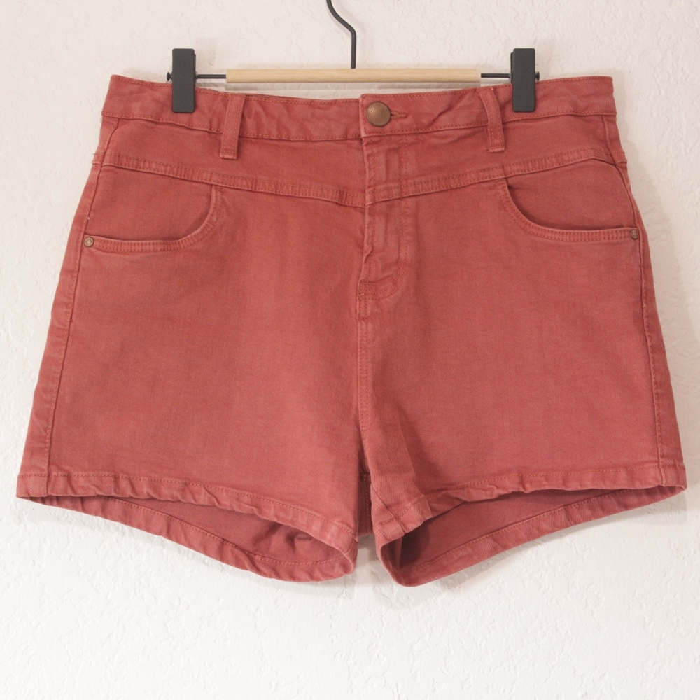 Cider Red Denim Shorts